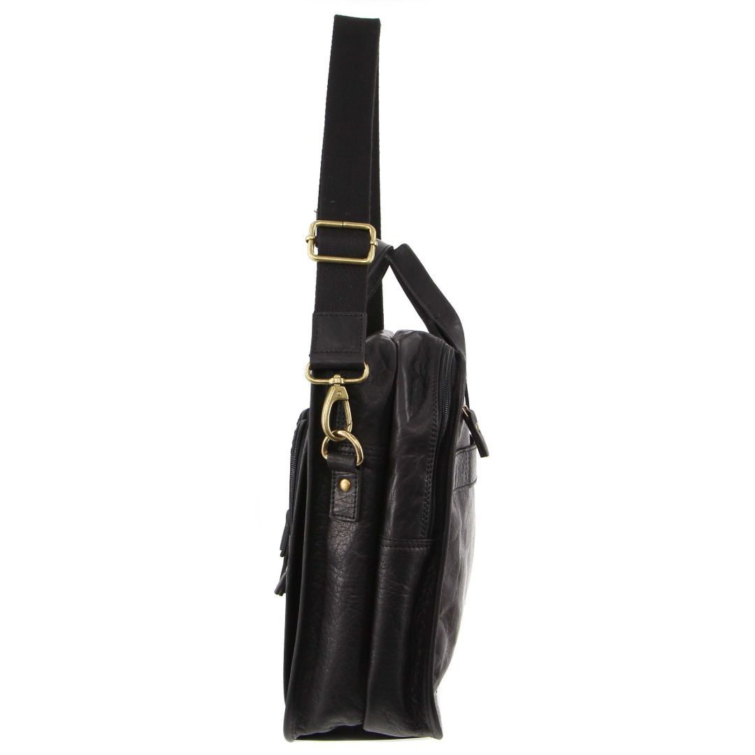 Laptop Pierre Cardin Rustic Leather Computer Bag Travel Czarne | HTAMI-1705