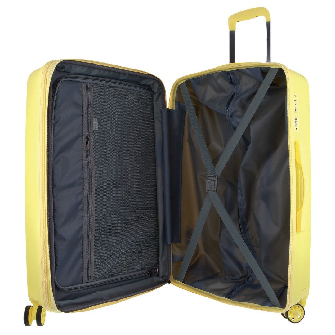 Medium Cases Pierre Cardin 65cm Medium Hard-Shell Suitcase Travel Żółte | GOYSA-4521