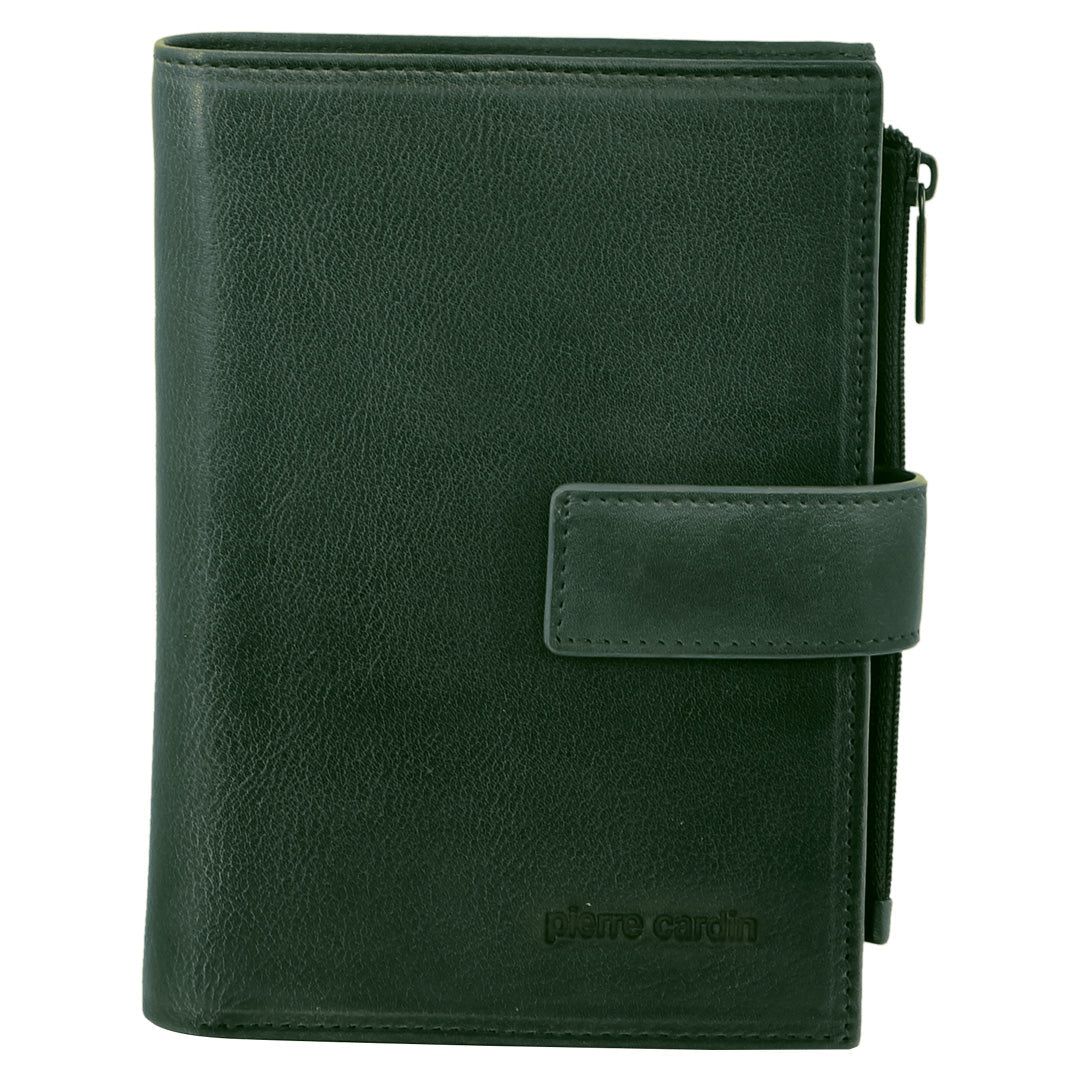 Medium Wallets Pierre Cardin Italian Leather Tab Wallet Damskie Brązowe | NRBWJ-2930