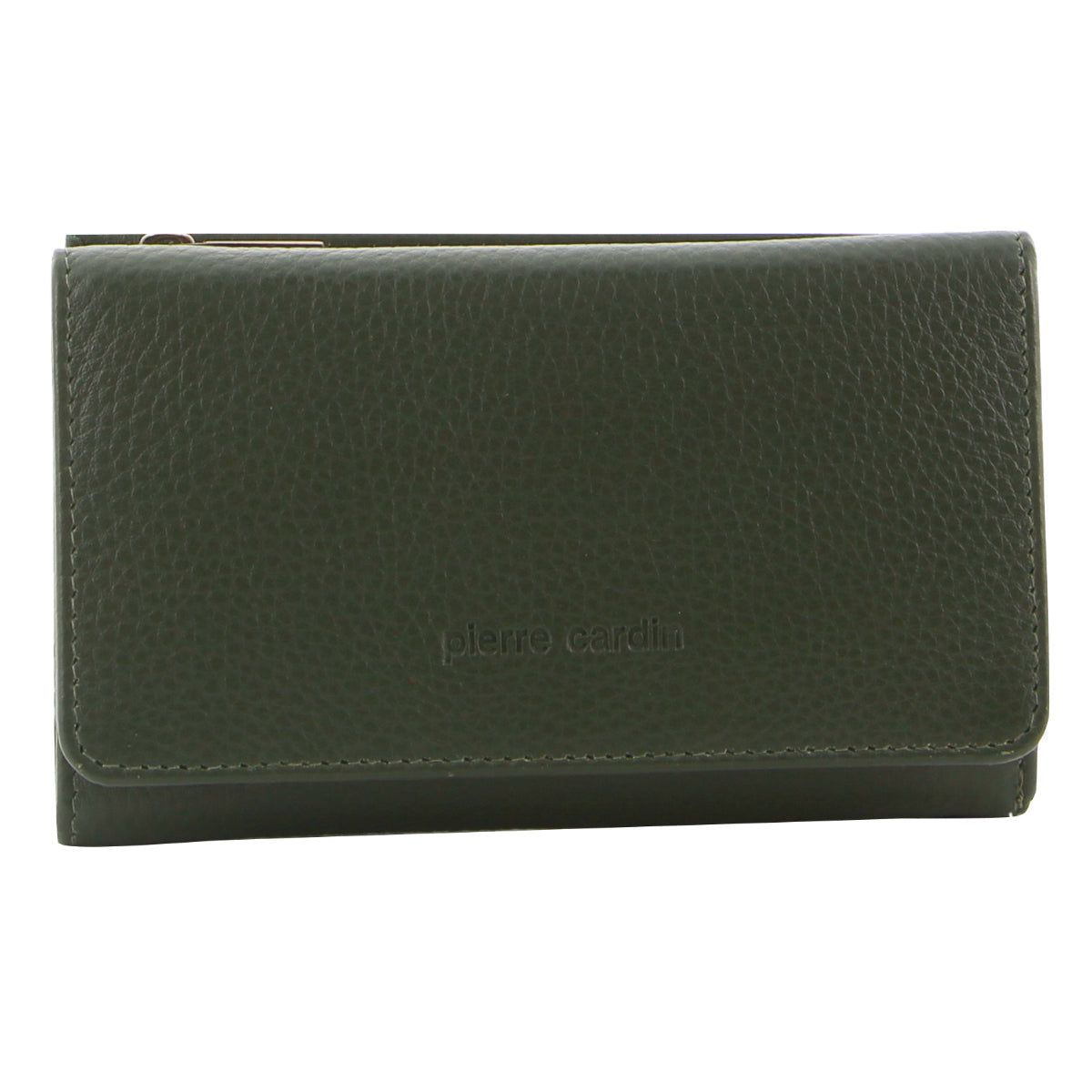 Medium Wallets Pierre Cardin Leather Tri-Fold Wallet Damskie Granatowe | IYUHZ-0859