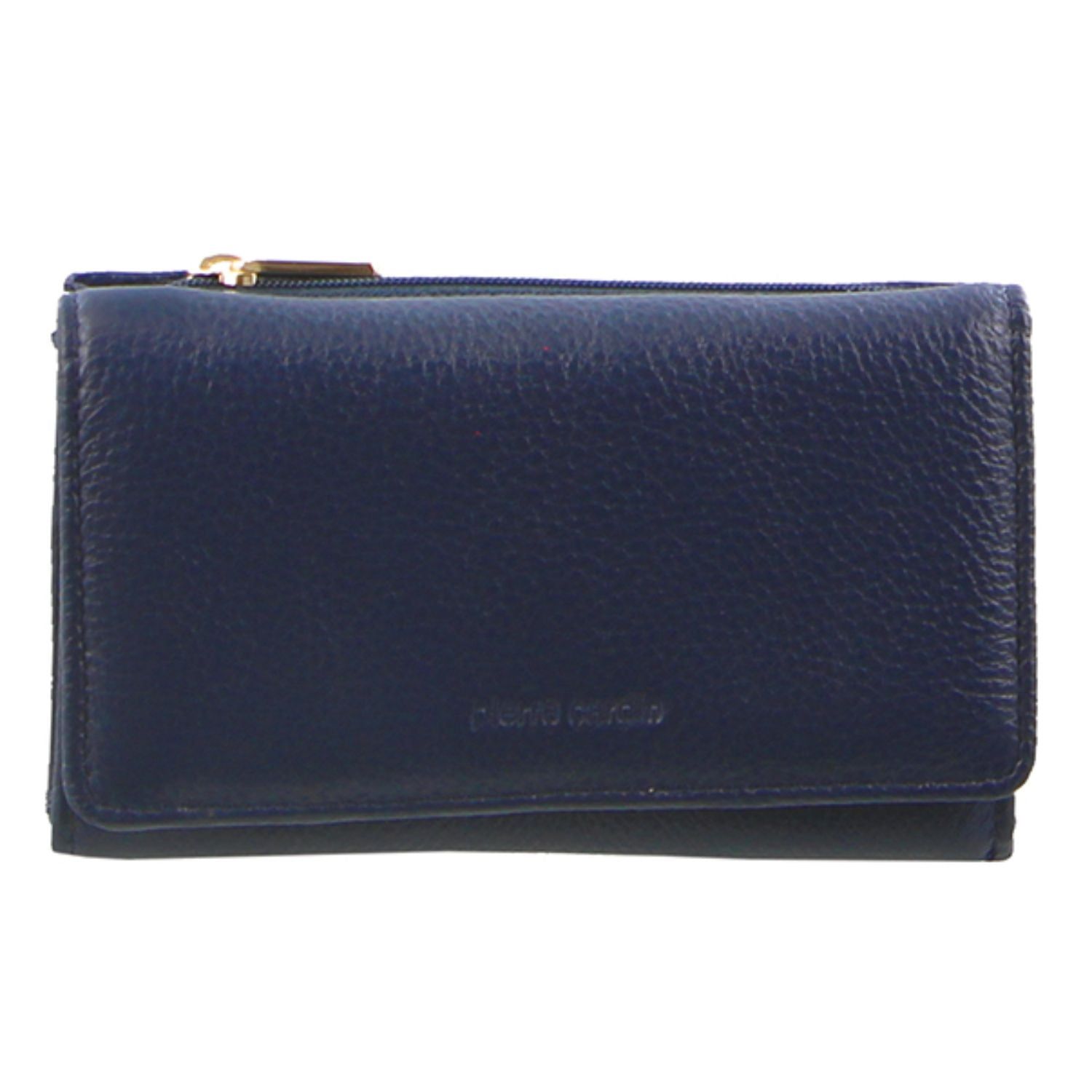 Medium Wallets Pierre Cardin Leather Tri-Fold Wallet Damskie Granatowe | IYUHZ-0859
