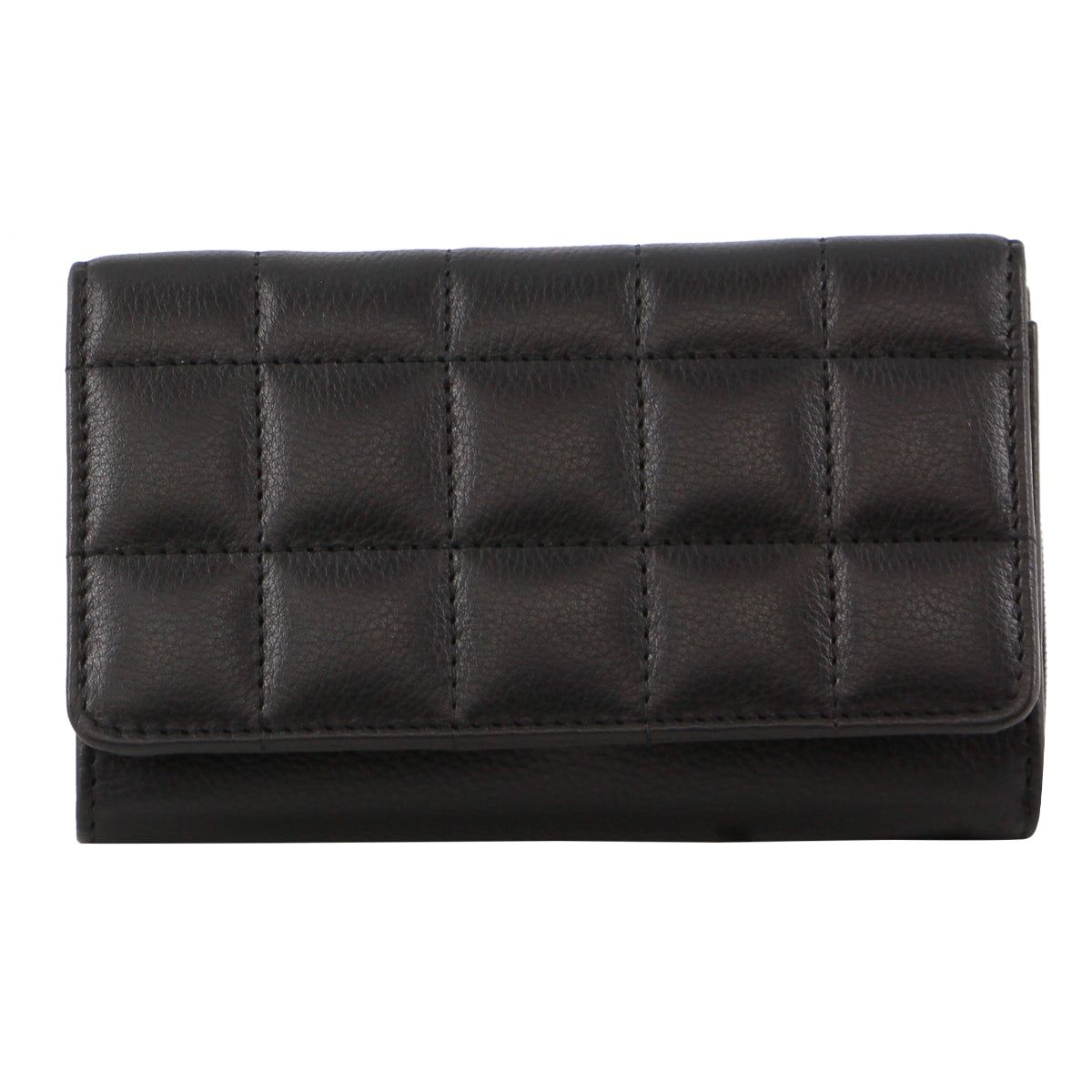 Medium Wallets Pierre Cardin Pleated Leather Tri-Fold Wallet Damskie Czarne | NLEHD-6731