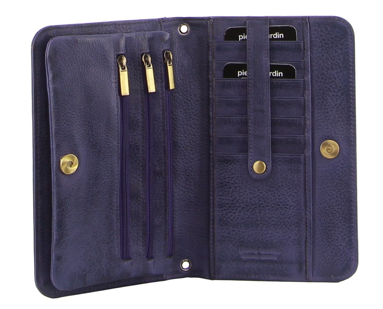 Mobile Phone Wallets Pierre Cardin Genuine Leather Clutch Wallet Bag Damskie Fioletowe | TZVRL-6958