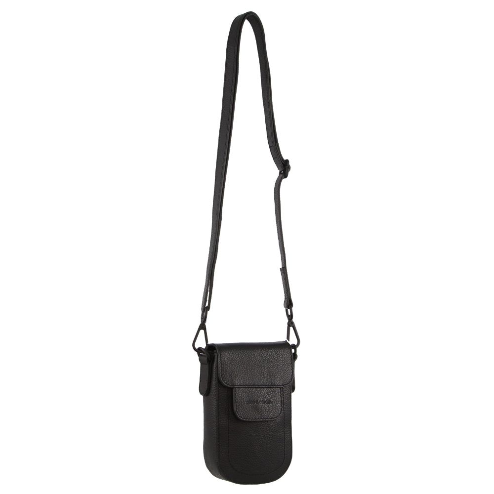 Mobile Phone Wallets Pierre Cardin Leather Rustic Phone Bag Damskie Czarne | HSAVY-6398