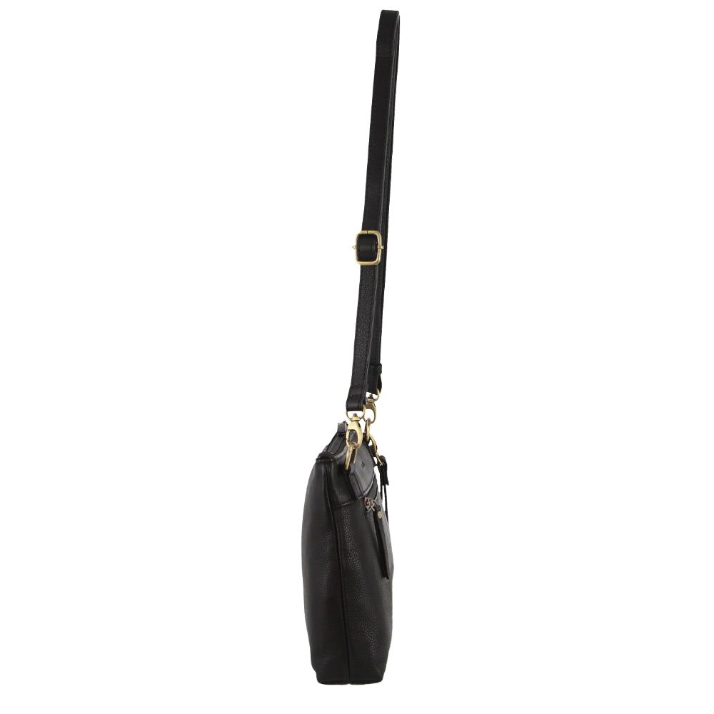 Mobile Phone Wallets Pierre Cardin Leather Wristlet Crossbody Bag Damskie Czarne | FODZU-4762