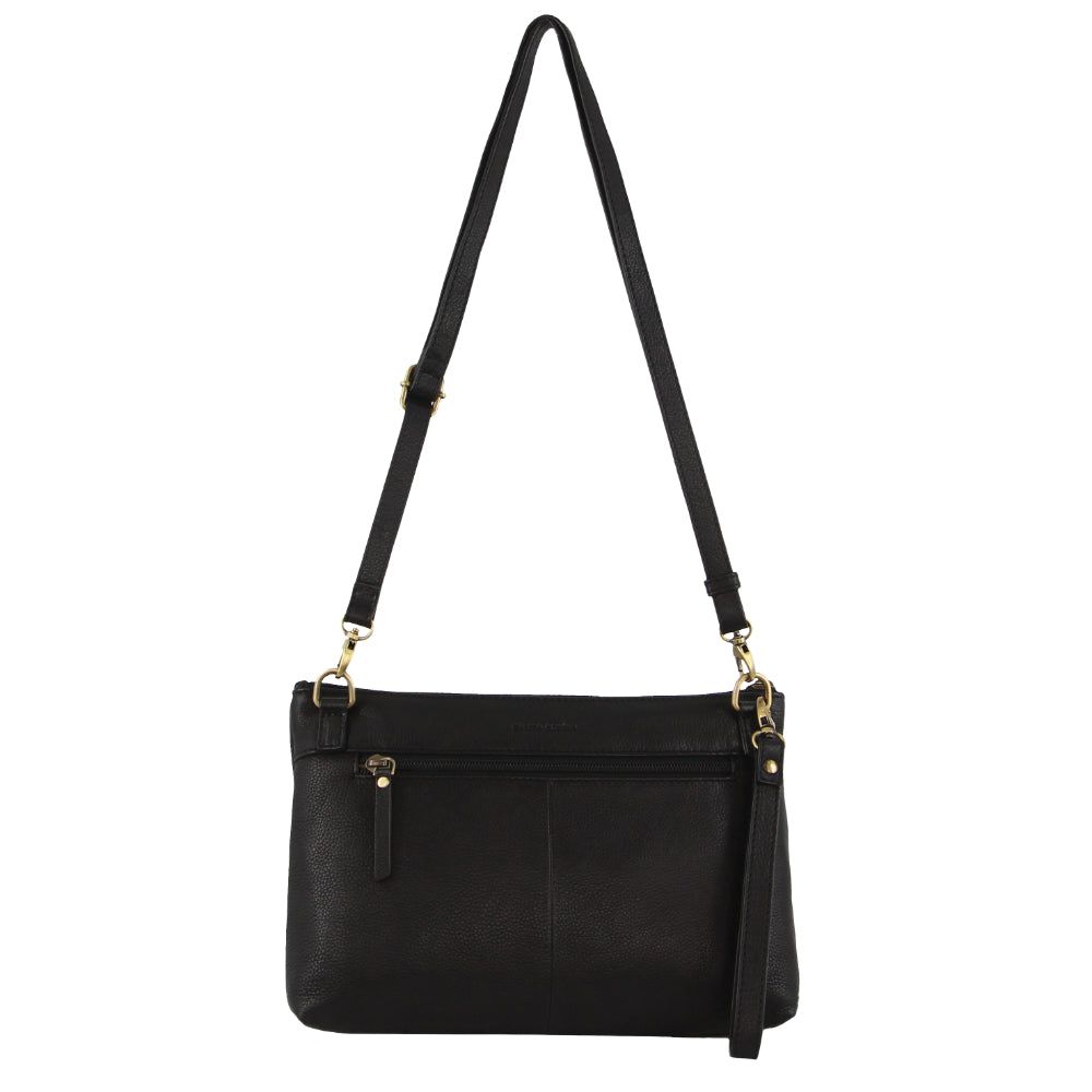 Mobile Phone Wallets Pierre Cardin Leather Wristlet Crossbody Bag Damskie Czarne | FODZU-4762