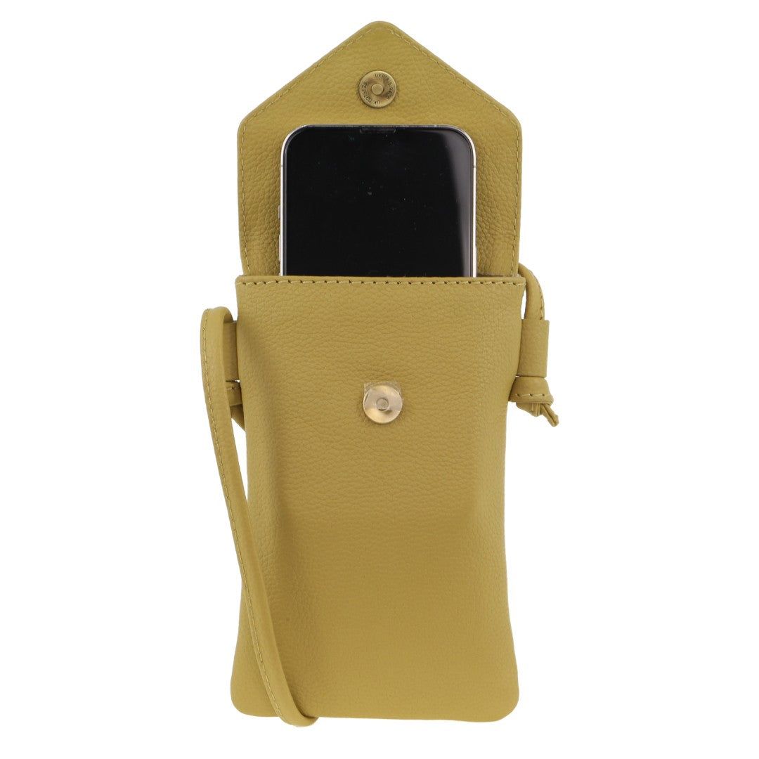 Mobile Phone Wallets Pierre Cardin Leather Phone Bag Damskie Żółte | ETQMP-6413