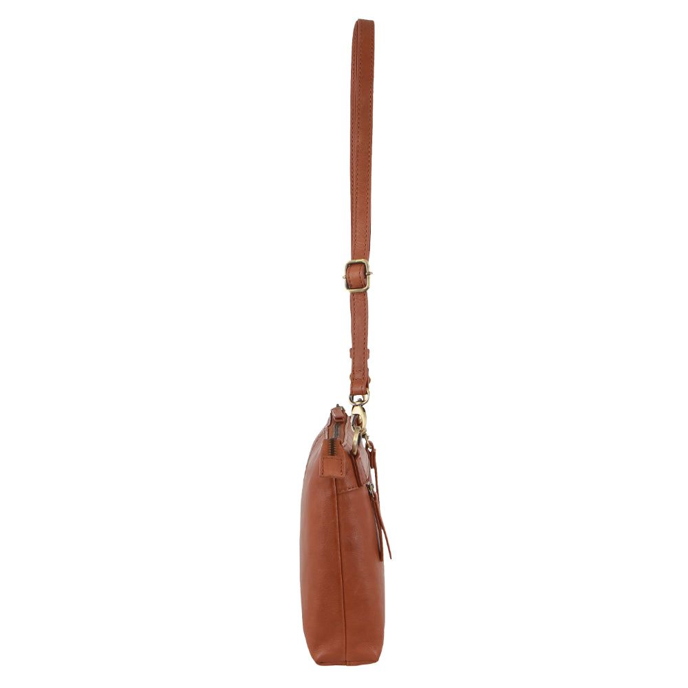 Mobile Phone Wallets Pierre Cardin Leather Wristlet Crossbody Bag Damskie Brązowe | EFQSC-1473