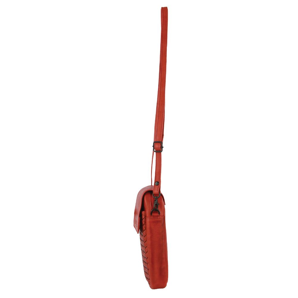 Mobile Phone Wallets Pierre Cardin Leather Embossed Woven Wallet Bag Damskie Pomarańczowe | RVXEK-5729