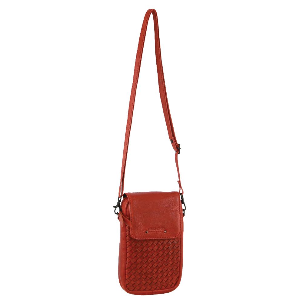 Mobile Phone Wallets Pierre Cardin Leather Embossed Woven Wallet Bag Damskie Pomarańczowe | RVXEK-5729