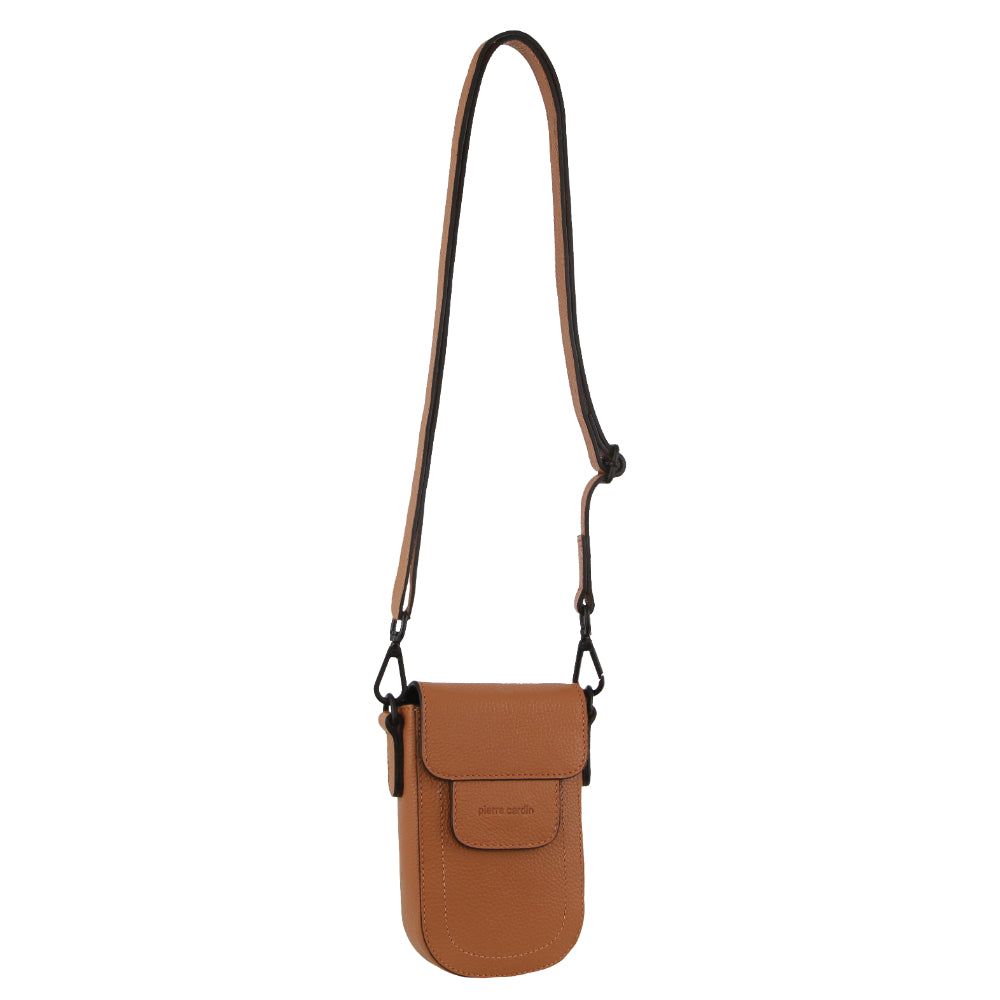 Mobile Phone Wallets Pierre Cardin Leather Rustic Phone Bag Damskie Brązowe | KJZLA-1685