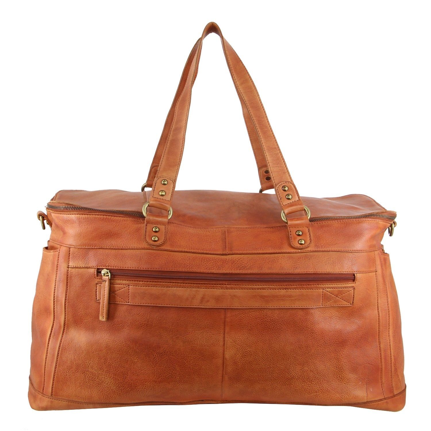 Overnight Bags Pierre Cardin Burnished Leather Multi-Compartment Overnight Bag Męskie Brązowe | KXCFP-4801