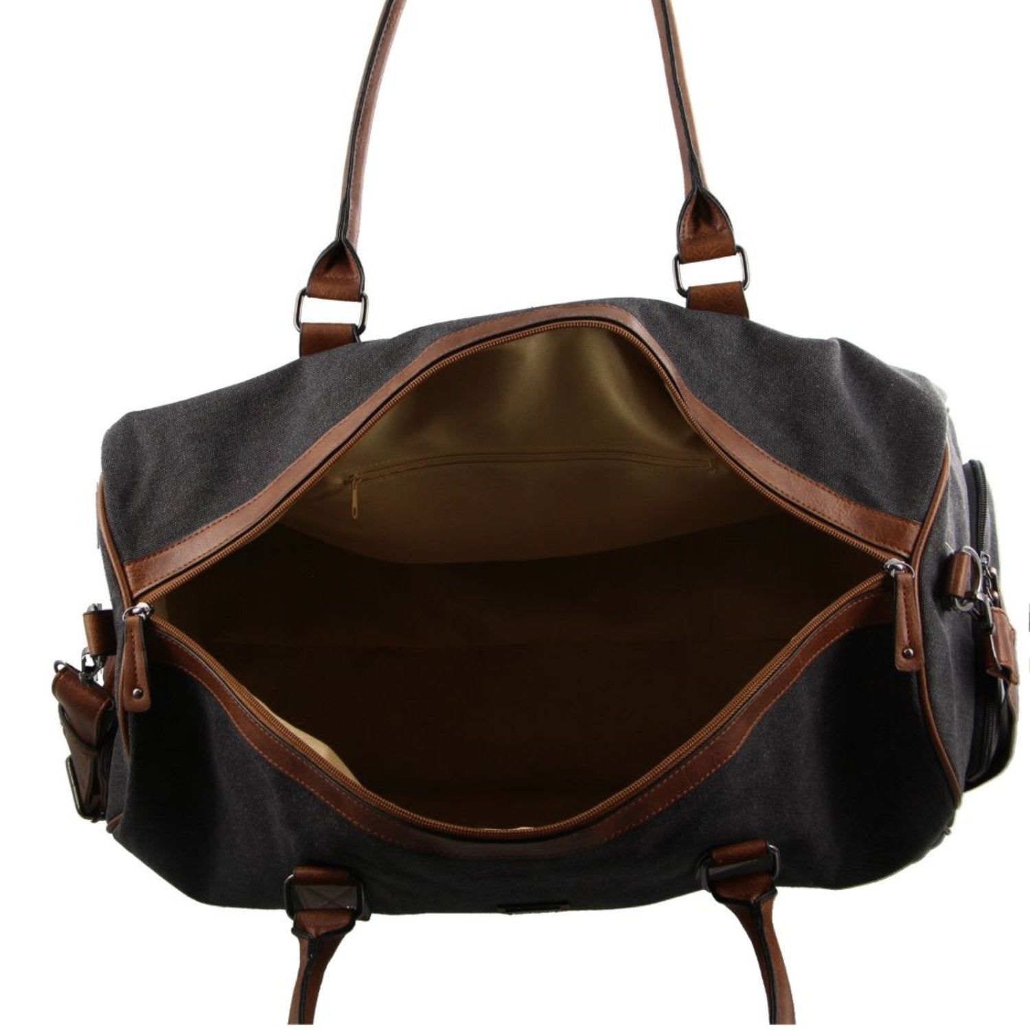 Overnight Bags Pierre Cardin Canvas Overnight Duffle Bag Travel Czarne | YEHZC-1296