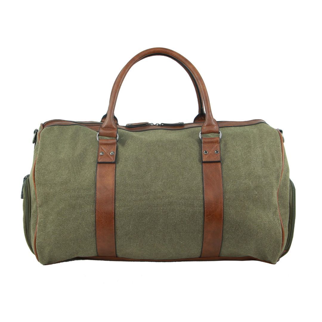 Overnight Bags Pierre Cardin Canvas Overnight Duffle Bag Travel Brązowe | SMKTB-5076