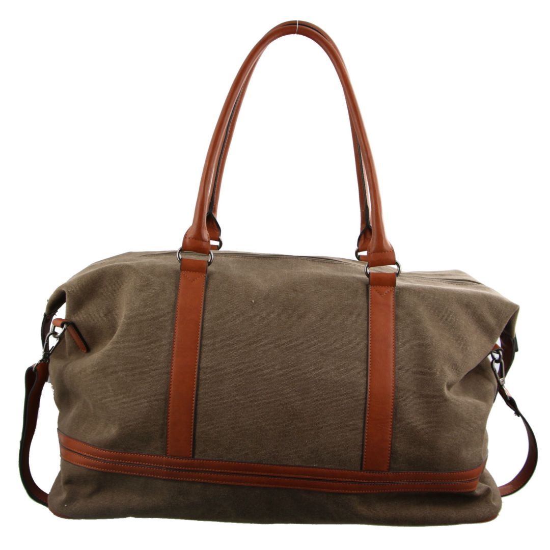 Overnight Bags Pierre Cardin Canvas Overnight Bag Męskie Brązowe | OGUAK-4769