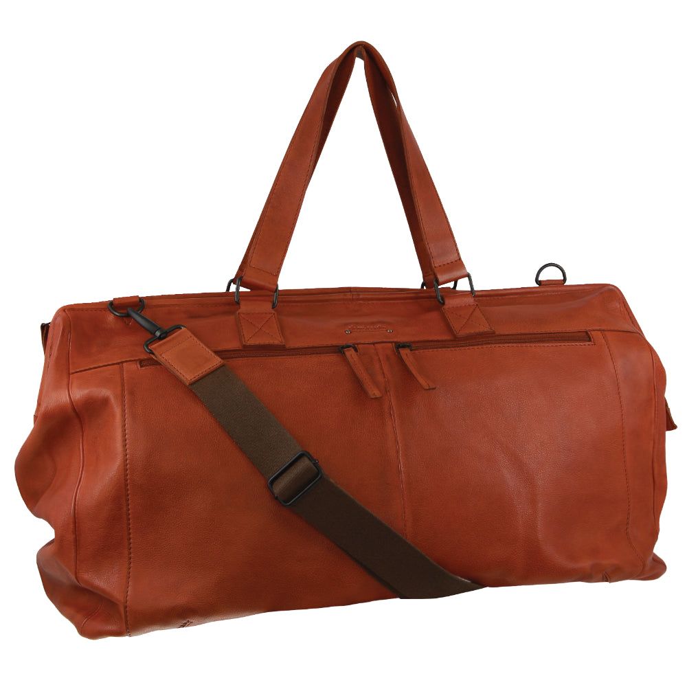 Overnight Bags Pierre Cardin Rustic Leather Overnight Bag Męskie Brązowe | BQXDH-0742