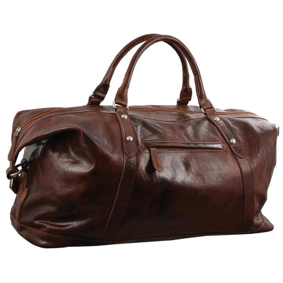 Overnight Bags Pierre Cardin Rustic Leather Business Overnight Bag Męskie Brązowe | AVCMK-0872