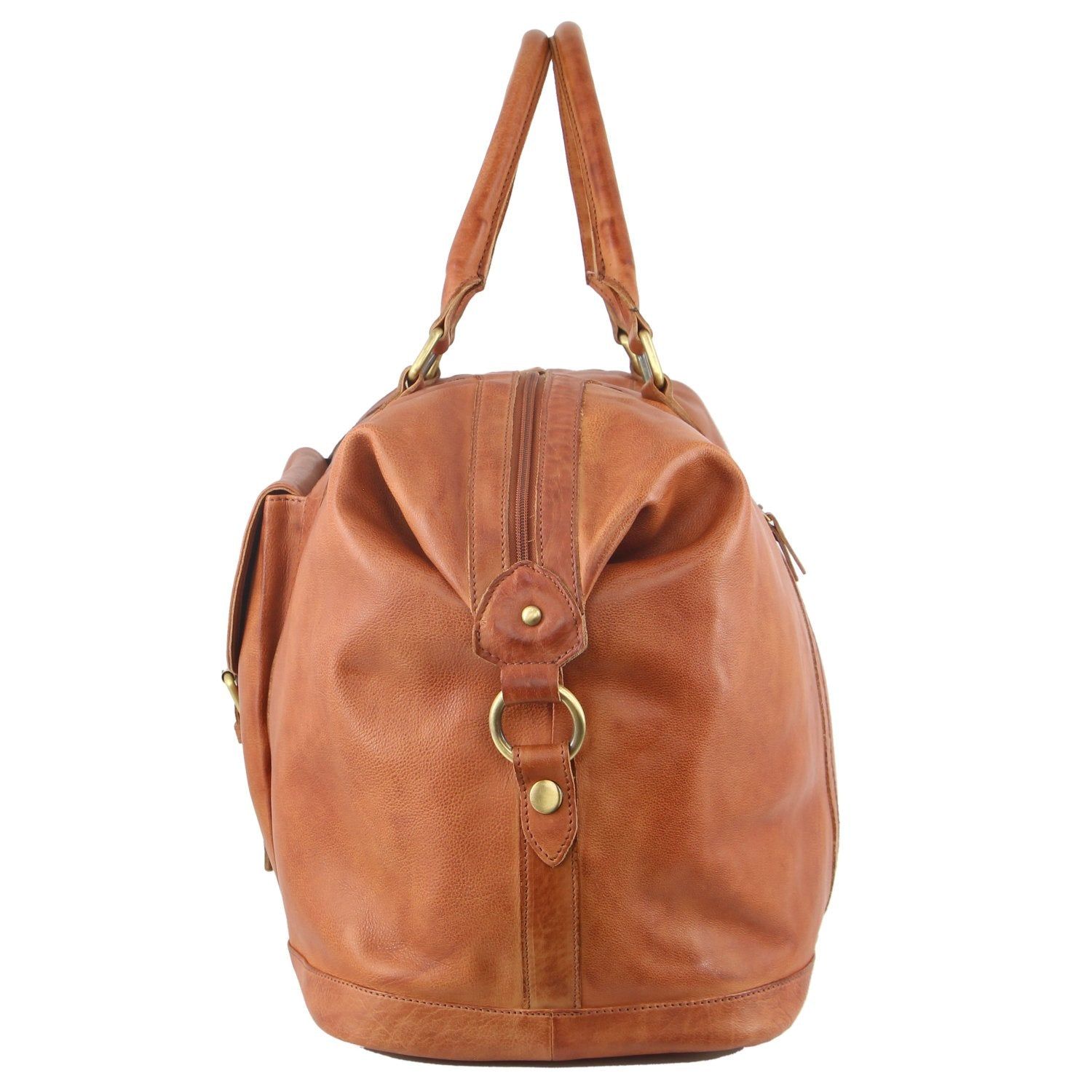 Overnight Bags Pierre Cardin Rustic Leather Business Overnight Bag Męskie Brązowe | ALIKY-5682