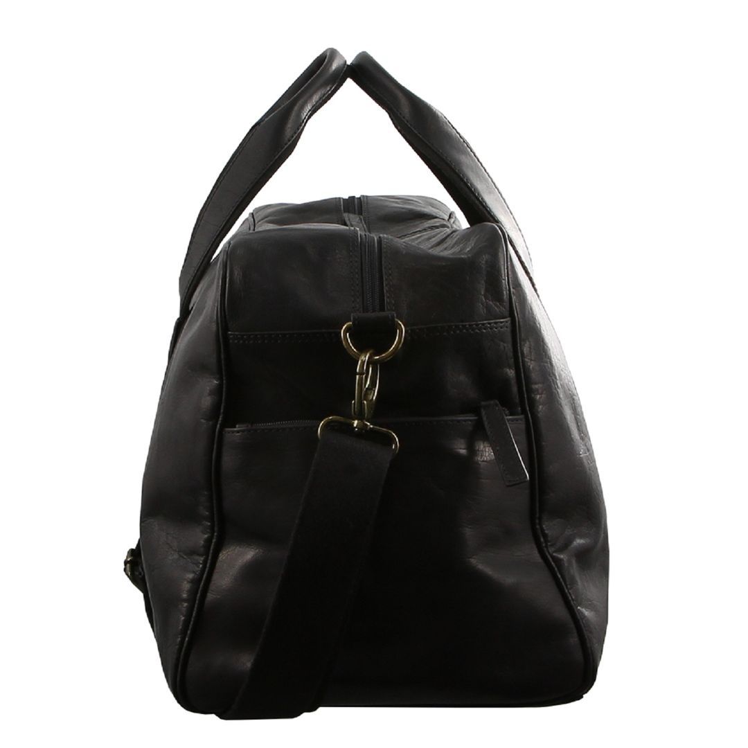 Overnight Bags Pierre Cardin Rustic Leather Business Overnight Bag Męskie Czarne | PJNTK-9627