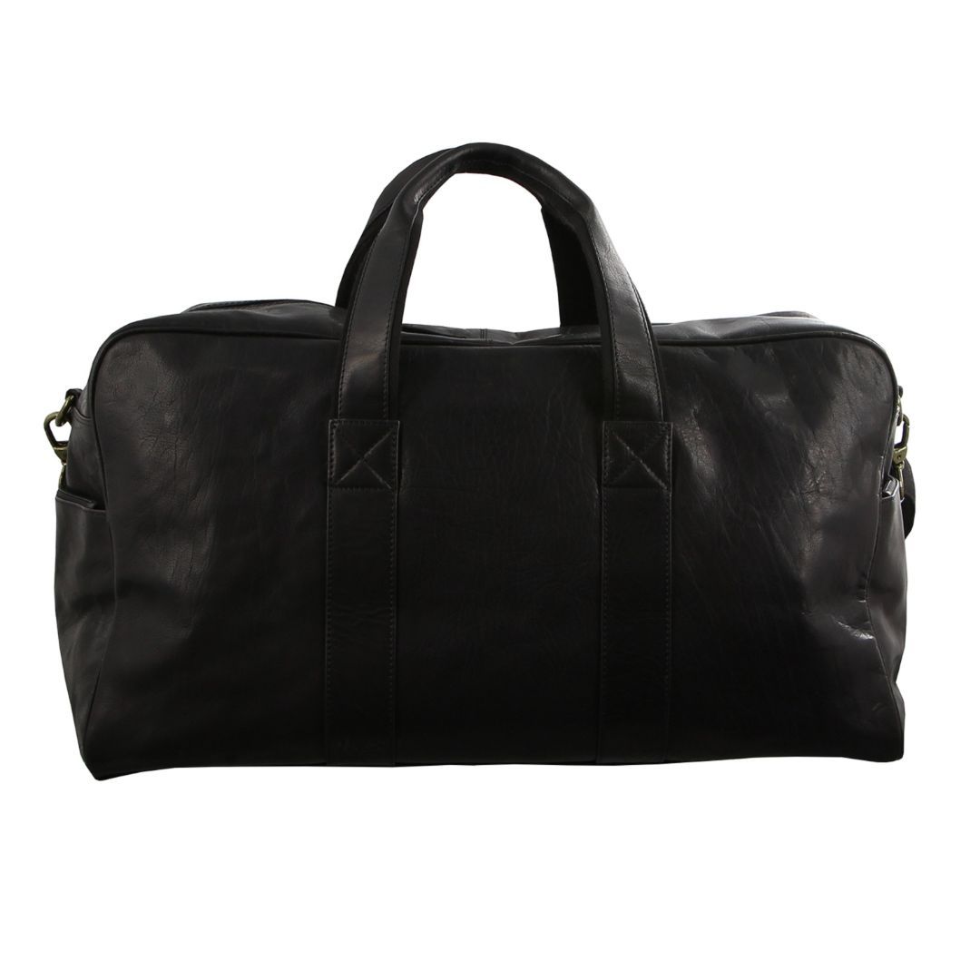 Overnight Bags Pierre Cardin Rustic Leather Business Overnight Bag Męskie Czarne | PJNTK-9627