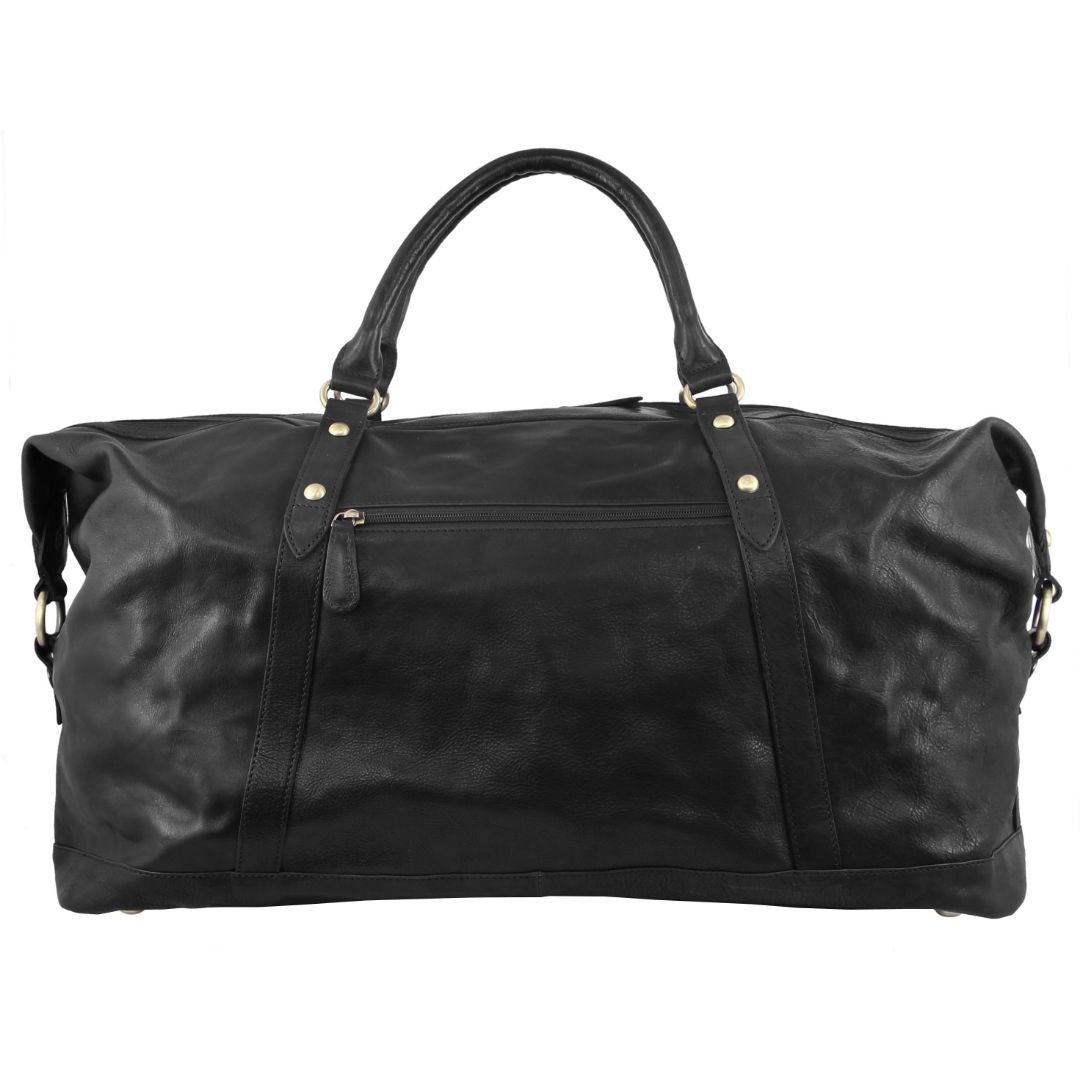 Overnight Bags Pierre Cardin Rustic Leather Business Overnight Bag Travel Czarne | OXIVC-1652