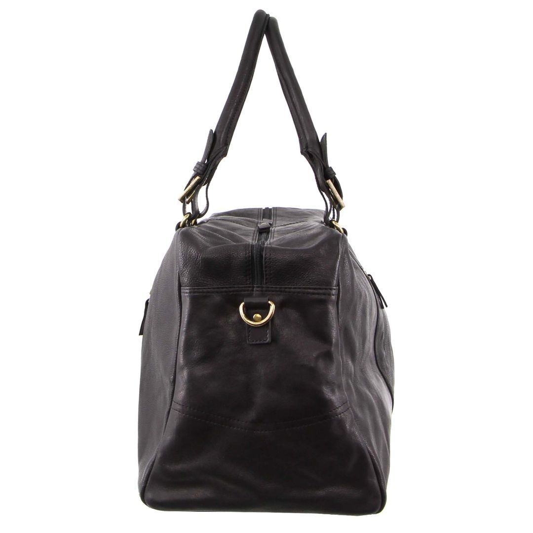 Overnight Bags Pierre Cardin Rustic Leather Business Overnight Bag Travel Czarne | IQPTV-3427