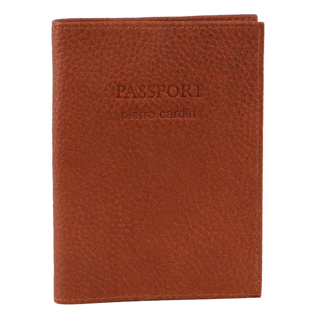 Passport Wallets Pierre Cardin Leather Passport Wallet Cover Damskie Brązowe | DZNYU-4139