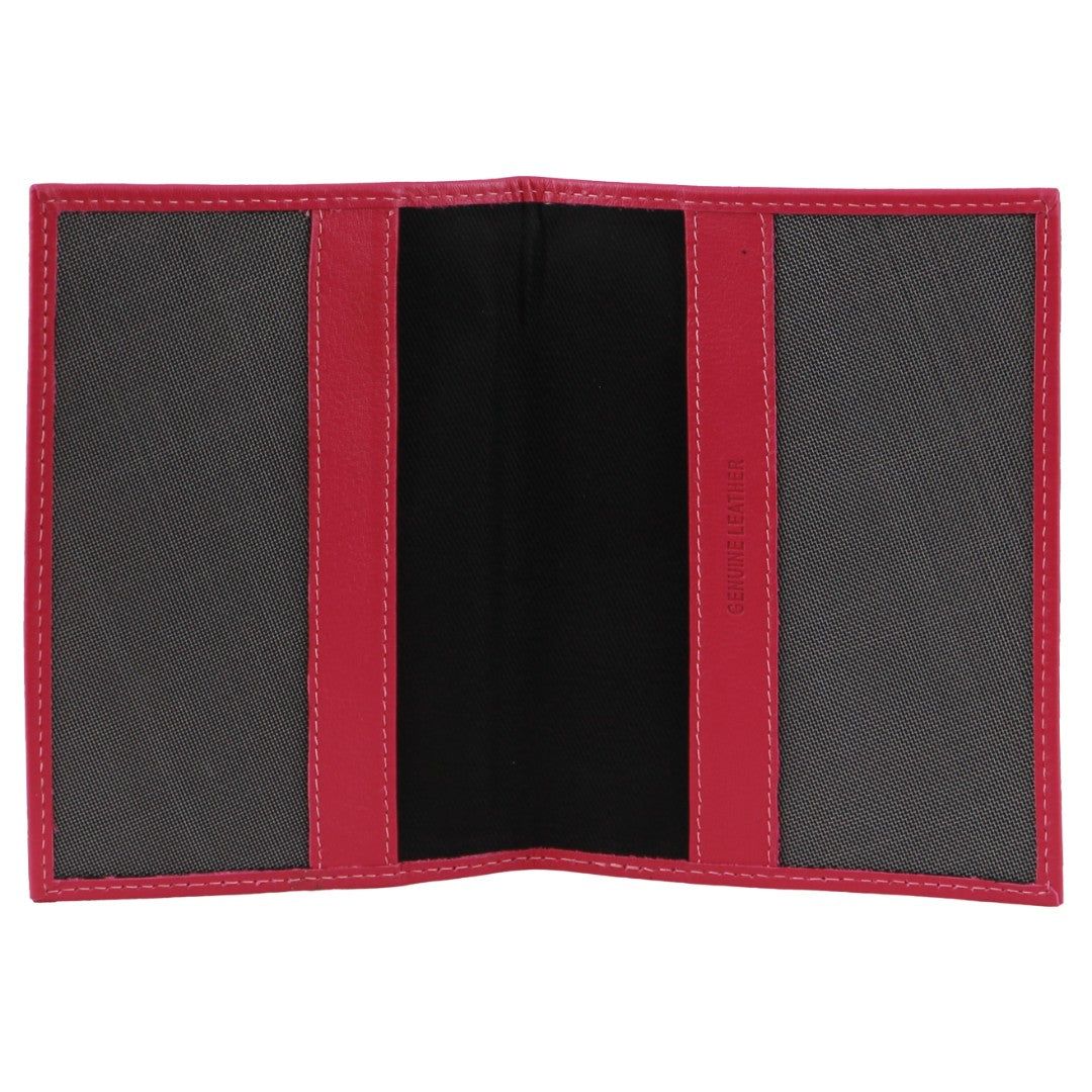 Passport Wallets Pierre Cardin Leather Passport Wallet Cover Męskie Fuksja | JWRTF-4265