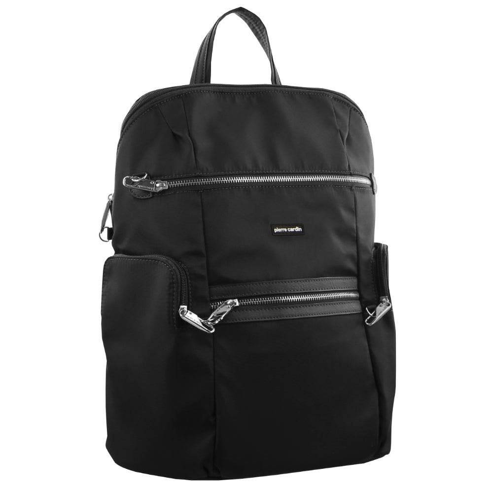 Plecak Podróżny Pierre Cardin Anti-Theft Backpack Travel Czarne | QYNRH-8025
