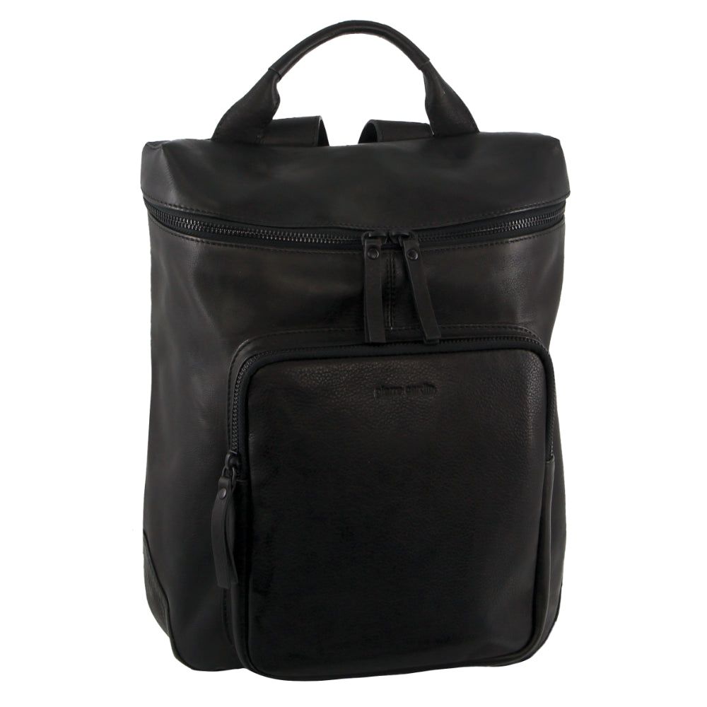Plecaki Pierre Cardin Leather Backpack Damskie Czarne | EGKFJ-0935