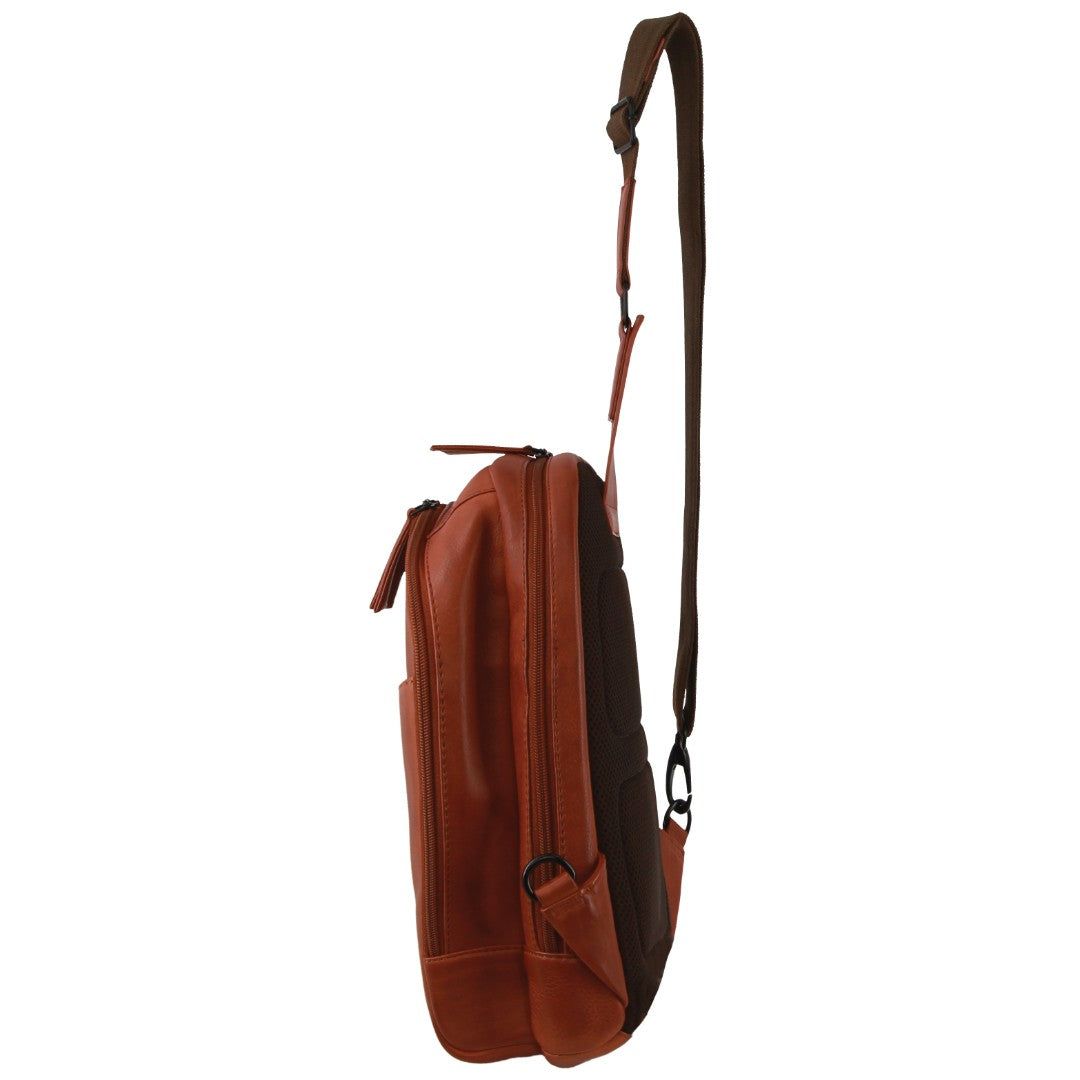 Plecaki Pierre Cardin Leather Sling Bag Męskie Brązowe | BNRFZ-1035