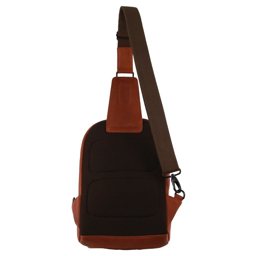 Plecaki Pierre Cardin Leather Sling Bag Męskie Brązowe | BNRFZ-1035