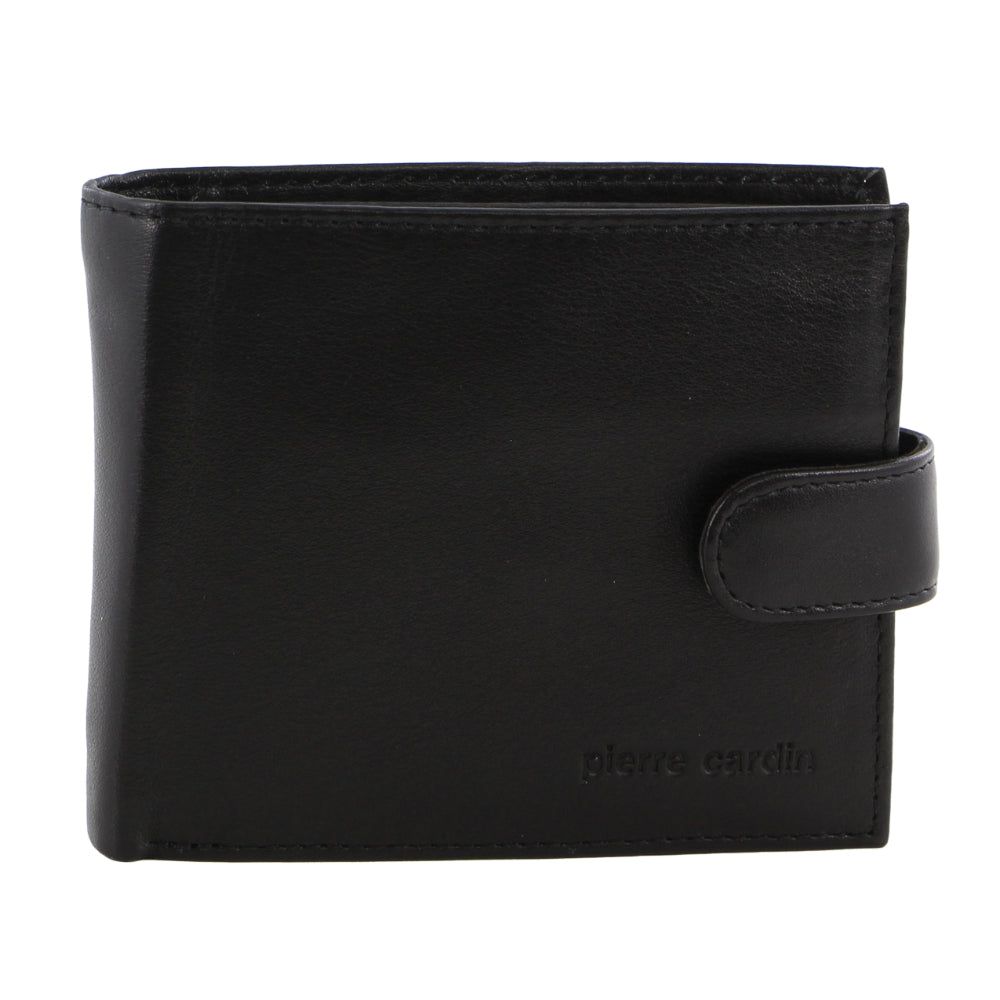 Portfel Trifold Pierre Cardin Italian Leather Two Tone Wallet Męskie Czarne Brązowe | QEVUC-0578