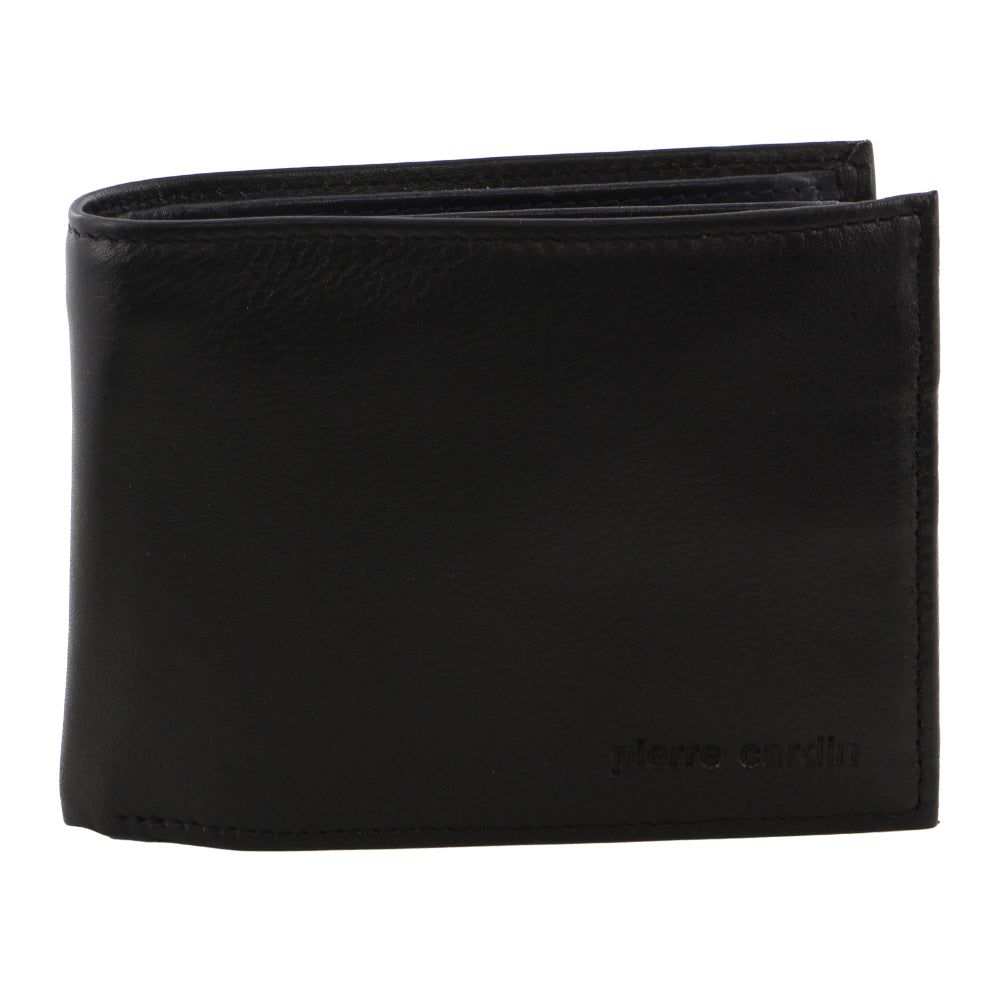 Portfel Trifold Pierre Cardin Italian Leather Two Tone Tri-Fold Wallet Męskie Czarne Brązowe | IGXHN-1375