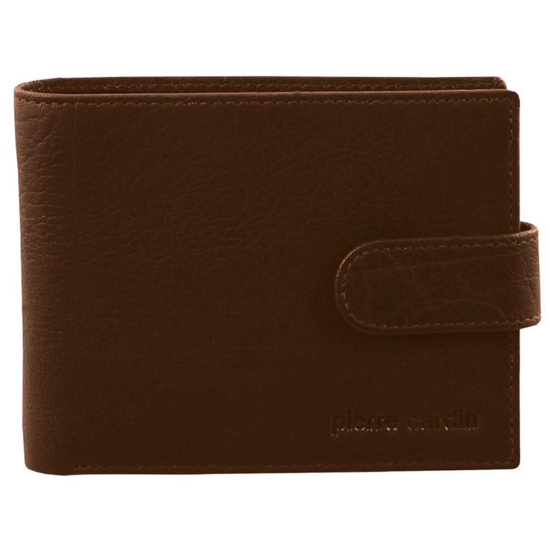 Portfel Trifold Pierre Cardin Rustic Leather Wallet Męskie Czarne | GXPIF-1670
