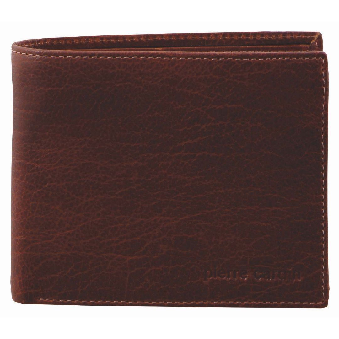 Portfel Trifold Pierre Cardin Rustic Leather Tri-Fold Wallet Męskie Czarne | ZHYGE-8154