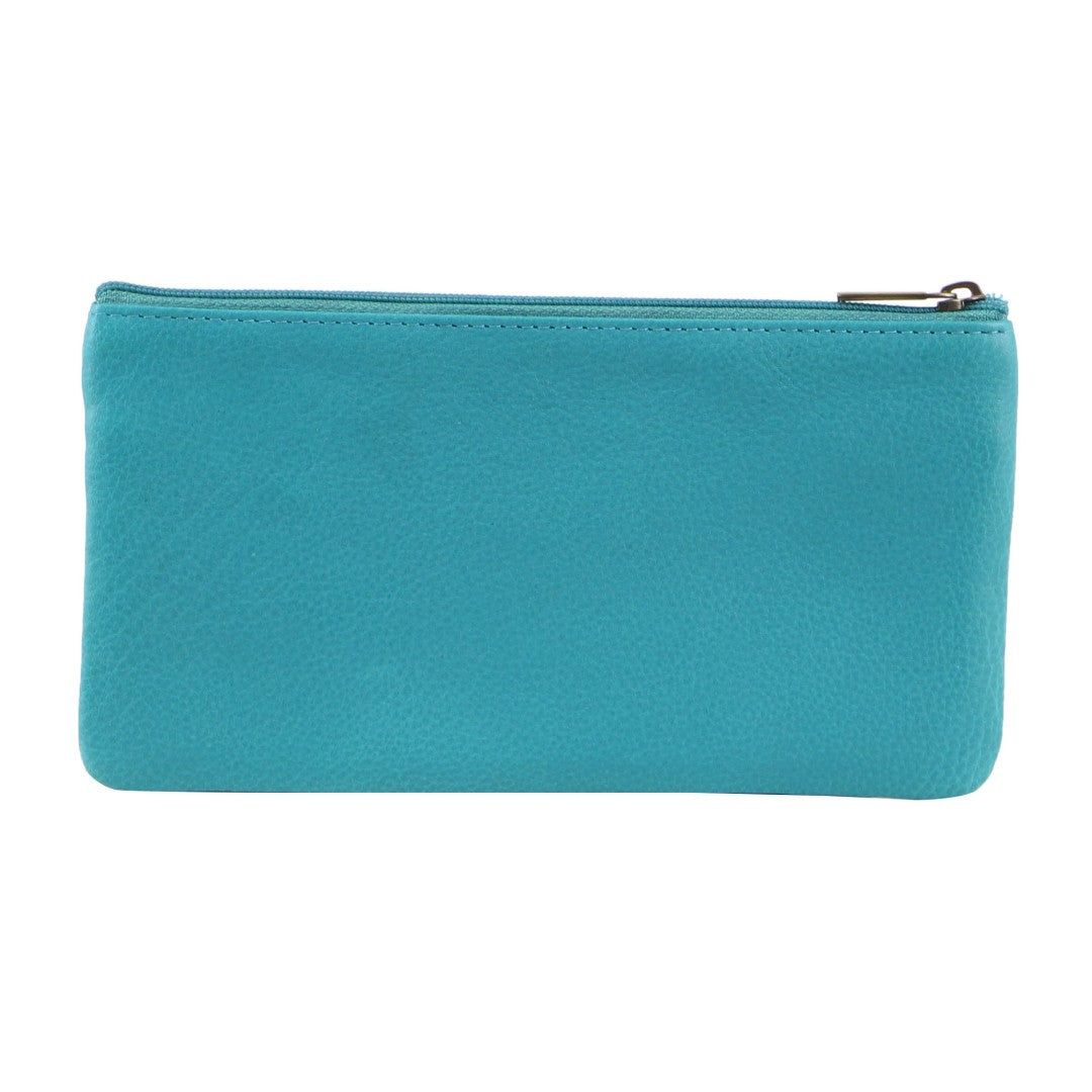 Posiadacz Karty Pierre Cardin Genuine Leather Coin Purse Męskie Turkusowe | QMETJ-6184