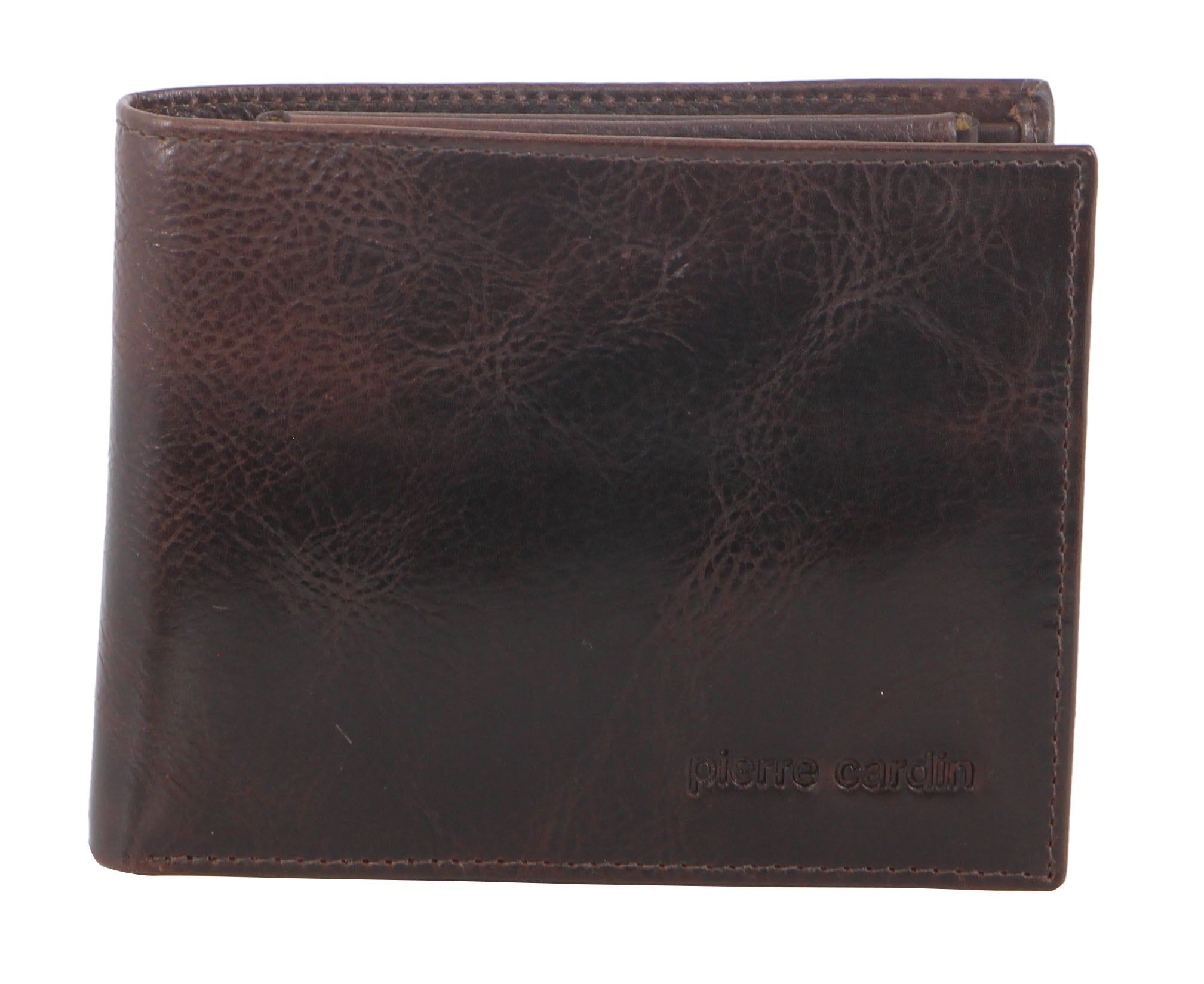 Posiadacz Karty Pierre Cardin Italian Leather Wallet Card Holder Męskie Czekolada | QVBLS-8405