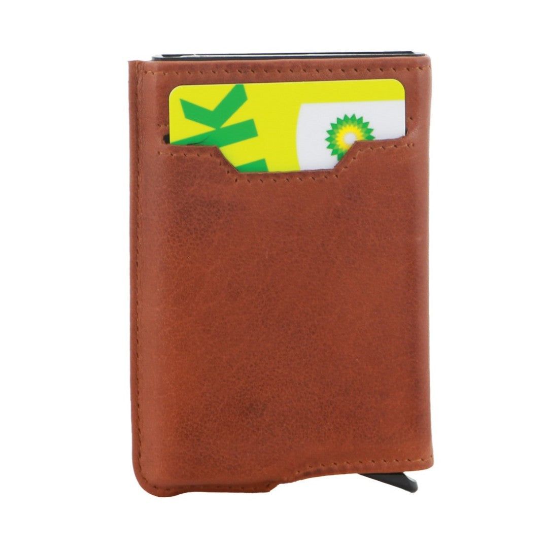 Posiadacz Karty Pierre Cardin Leather Smart Slide Card Holder Tab Wallet Męskie Brązowe | TXZRB-4017