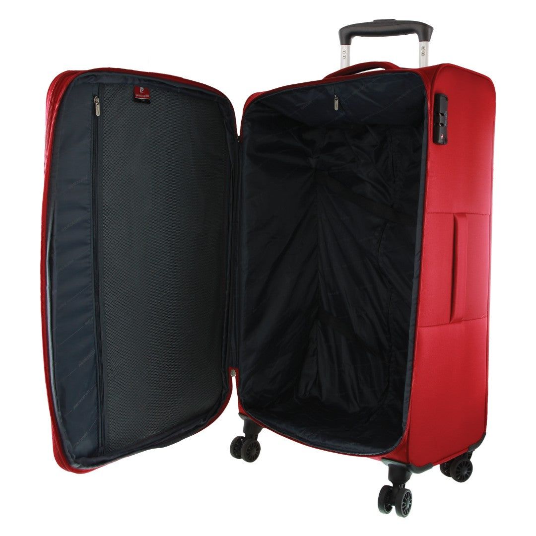 Soft Shell Cases Pierre Cardin 76cm LARGE Soft Shell Suitcase Travel Czerwone | JGOUS-8926