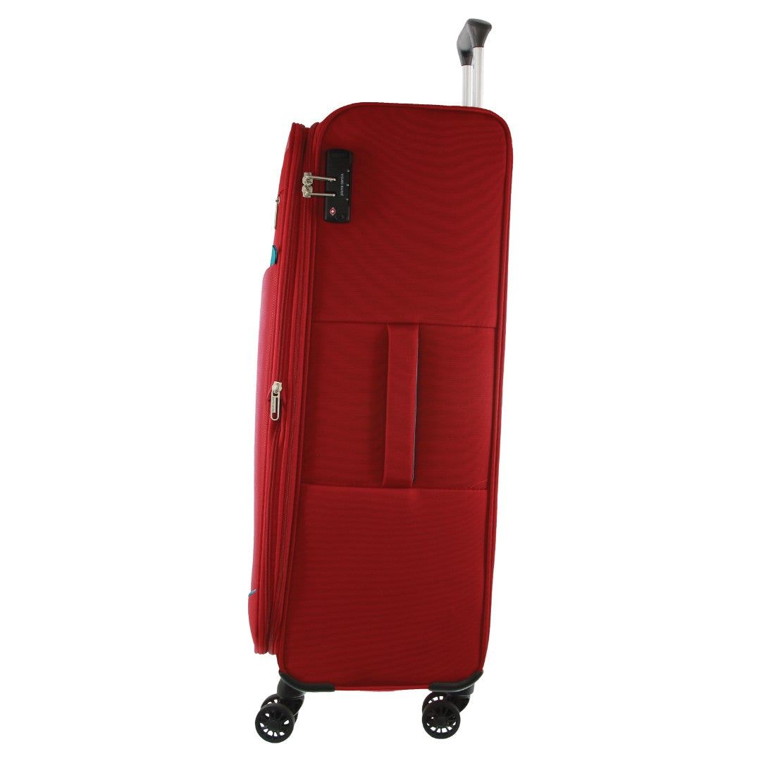 Soft Shell Cases Pierre Cardin 76cm LARGE Soft Shell Suitcase Travel Czerwone | JGOUS-8926