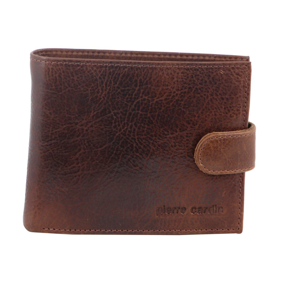 Tab Wallets Pierre Cardin Italian Leather Wallet Card Holder Męskie Czarne | TEDOF-9586