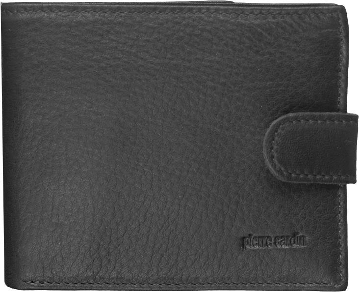 Tab Wallets Pierre Cardin Italian Leather Wallet Card Holder Męskie Czarne | TEDOF-9586