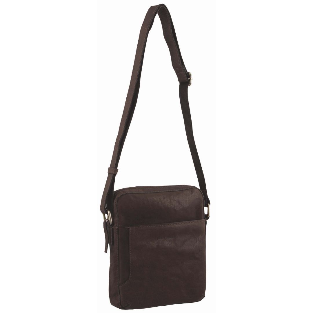 Tablet Bags Pierre Cardin Rustic Leather Cross Body Tablet Bag Męskie Brązowe | AVGDU-2854