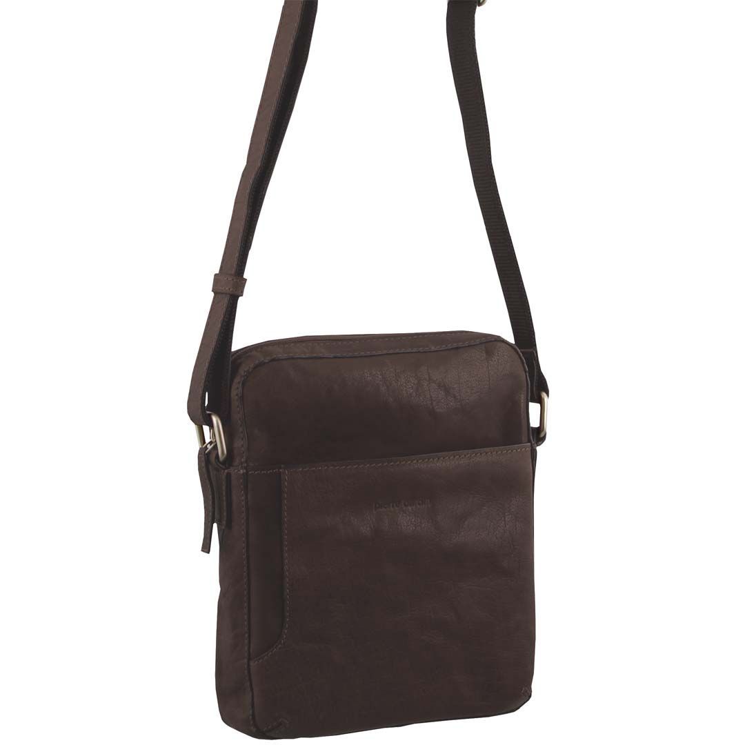 Tablet Bags Pierre Cardin Rustic Leather Cross Body Tablet Bag Męskie Brązowe | AVGDU-2854