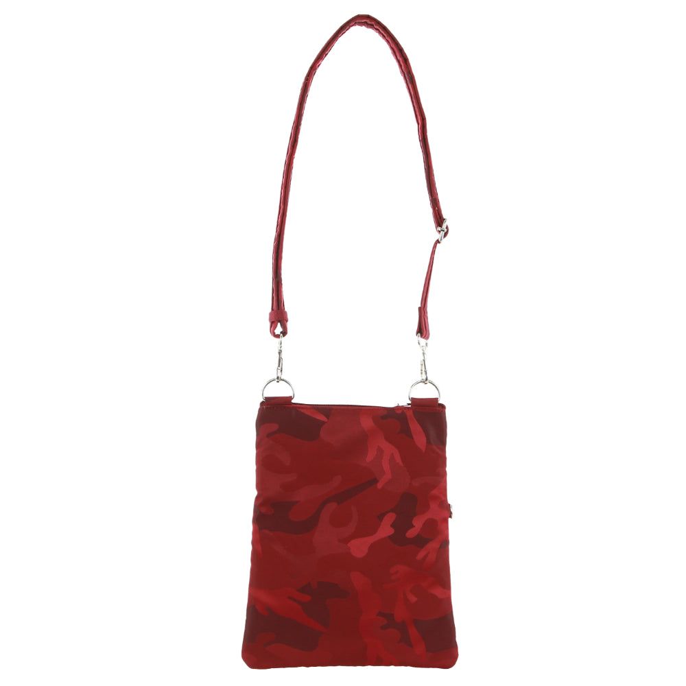 Torba Crossbody Pierre Cardin Anti-Theft Cross Body Bag Damskie Bordowe Camo | WUMAG-3957