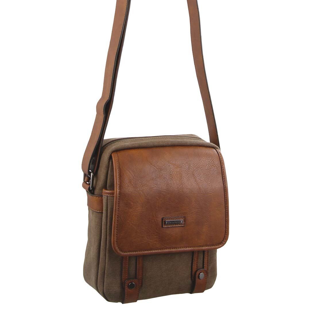 Torba Crossbody Pierre Cardin Canvas Cross Body Bag Męskie Czarne | BKCEQ-7890