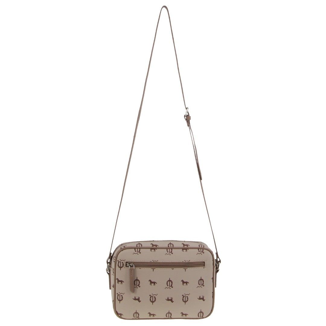Torba Crossbody Pierre Cardin Canvas Leather Trim Square Cross-body Bag Damskie Beżowe | MCVAF-9637