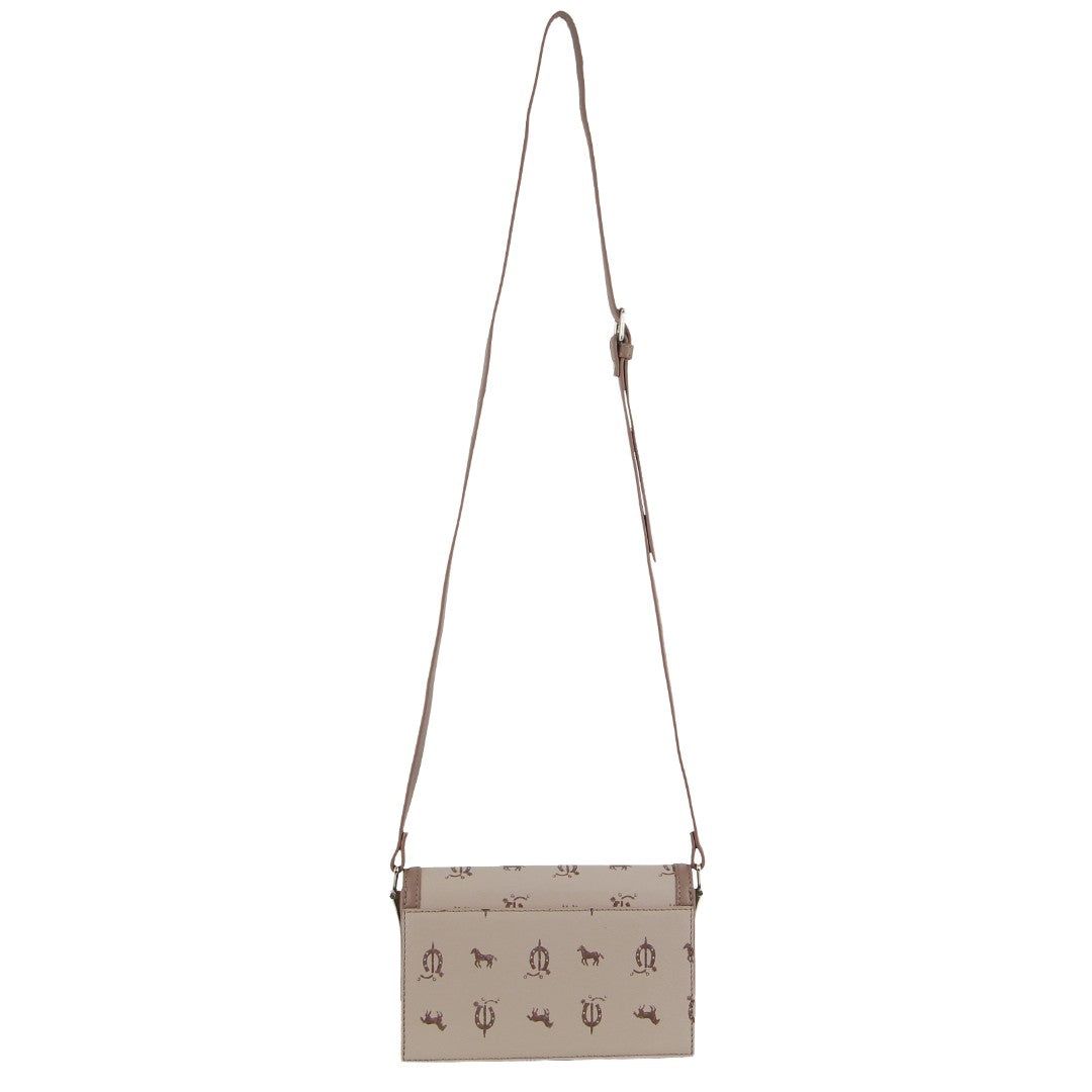 Torba Crossbody Pierre Cardin Canvas Print Leather Trim Flap Cross-Body Bag Damskie Beżowe | WMGUK-3258