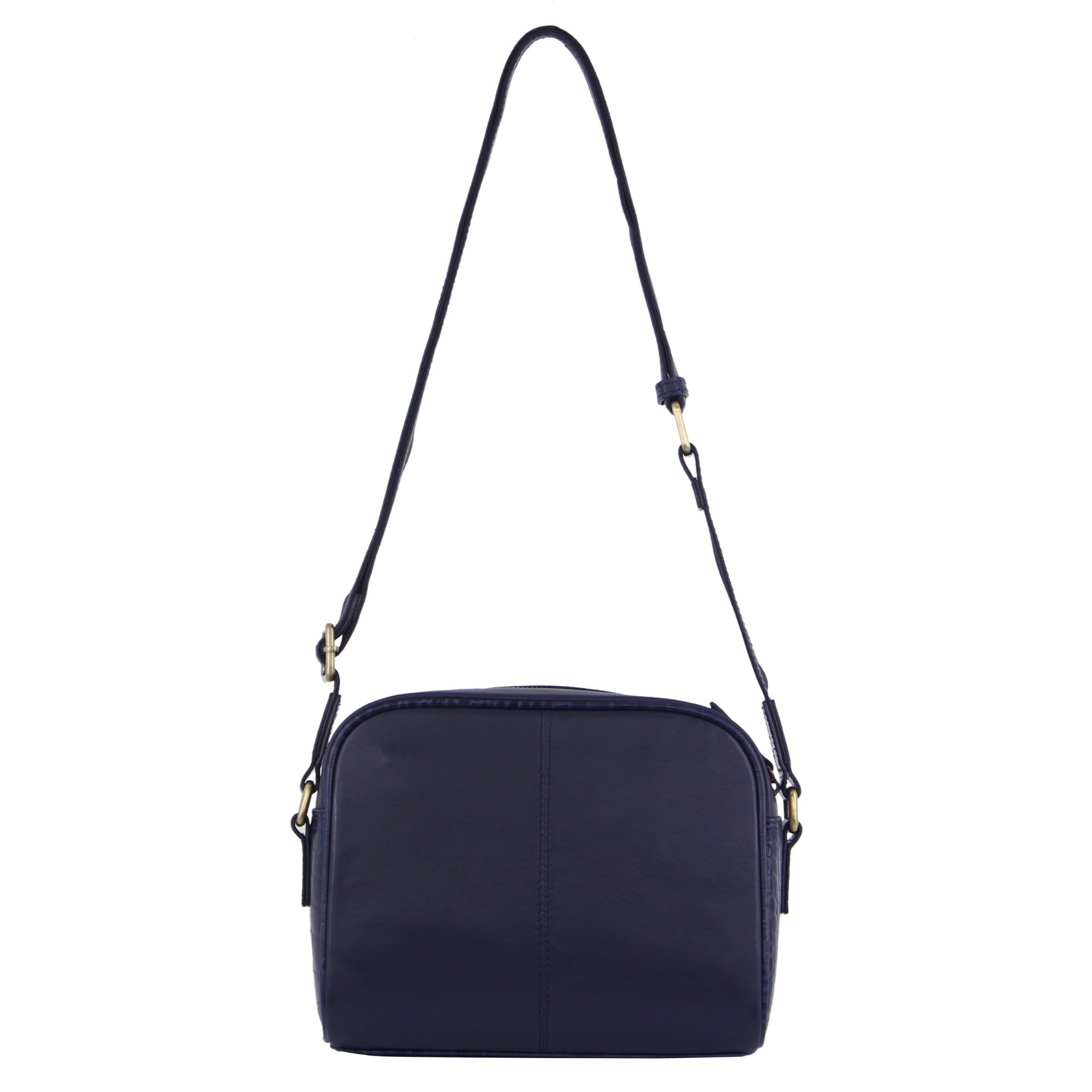 Torba Crossbody Pierre Cardin Croc-Embossed Leather Cross-Body Bag Damskie Granatowe | JOXUV-3271